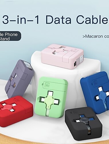  Универсальный зарядный кабель 3,3 фута USB-удлинитель 2.4 A Кабель для зарядки Быстрая зарядка 3 в 1 Выдвижной Назначение iPad Samsung iPhone Аксессуар для мобильных телефонов
