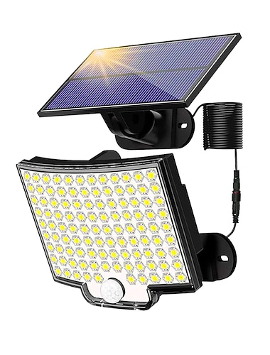  solar security wandlamp outdoor 106led met bewegingssensor afstandsbediening ip65 waterdicht 120 verlichtingshoek solar security wandkandelaar