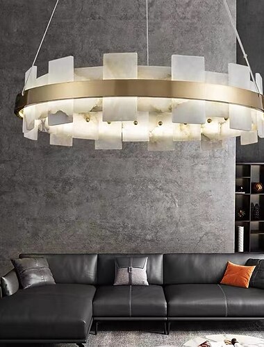  led pendelleuchte marmor kupfer wagenrad design 60 cm 40w modern gold luxus kronleuchter home hotel restaurant kunst beleuchtung lampe dekoration pendelleuchte kabel einstellbar 110-220v