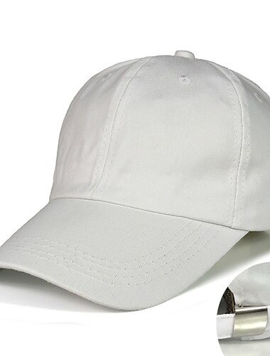  Herren Cap Basecap Schwarz Weiß Baumwolle Strassenmode Stilvoll Brautkleider schlicht Täglich Outdoorbekleidung Festtage Glatt Sonnenschutz