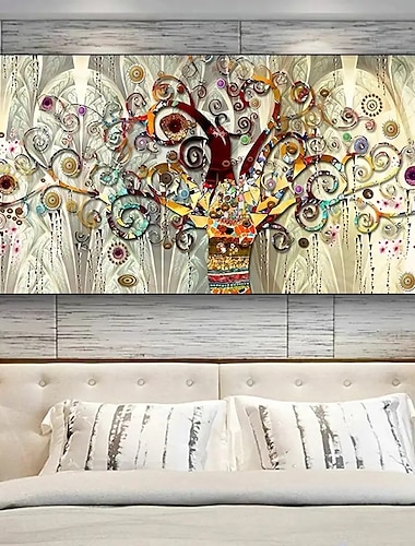  1 pieza árbol de la vida de gustav klimt paisaje pared arte lienzo escandinavo carteles e impresiones moderno pared arte imagen para sala de estar sin marco
