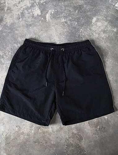  Voor heren Korte broek Strandshorts Elastisch ontwerp met trekkoord Effen Comfort Zacht Knielengte Casual Dagelijks Strand Modieus Streetwear blauw Wit Micro-elastisch