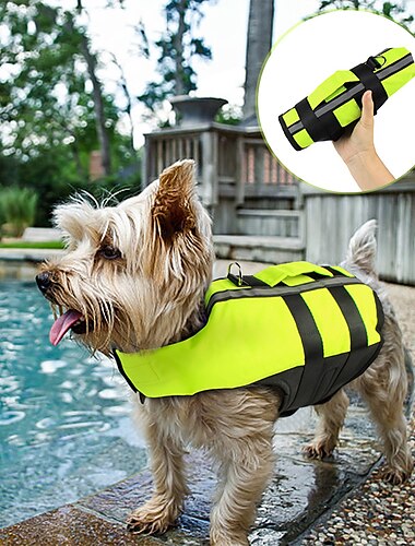  Perros Chaleco salvavidas Chaleco salvavidas para perros Moda Casual Deportes y Ocio Seguridad Playa Azul Piscina Ropa para perros for Fornido Perro perdiguero de oro Bichón Frisé Pomerania Small
