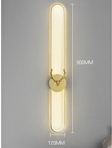  lightinthebox lampada da parete a led per interni minimalista striscia lineare per montaggio a parete luce lunga decorazione per la casa apparecchio di illuminazione, luci da parete per interni per