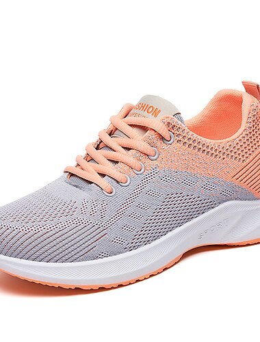  Chaussures de course respirantes en tricot pour femmes – baskets légères à lacets pour la marche, la salle de sport et les sports décontractés