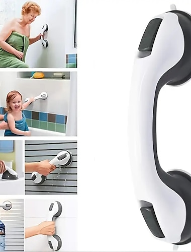  Carrello per doccia WC Bracciolo per bagno Ventose antiscivolo Grandi porte e finestre in vetro Ventose per porte scorrevoli Maniglia antiperforazione e antitraccia