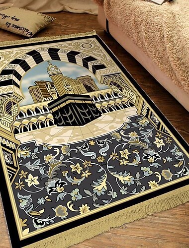  muslimische gebetsmatte quastenteppich bodenmatte arabische samt bodenmatte muslimische bedruckte pilgermatte