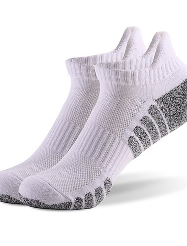  Herren 2 Paar Socken Ankle Socken Sportsocken Niedrig geschnittene Socken Schwarz Weiß Farbe Farbblock Outdoor Freizeitskleidung Urlaub Mittel Frühling Sommer Modisch Sport