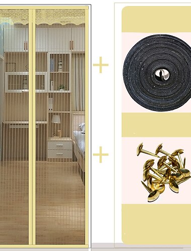  Magnetgittertür tragbar, Fliegen- oder Insektengitter magnetisch, Moskitonetz für Schiebetür, Garage, Terrasse, Küche, Wohnzimmer, Fensterzimmer, Schlafzimmer, Bar, Haustier und Kinder
