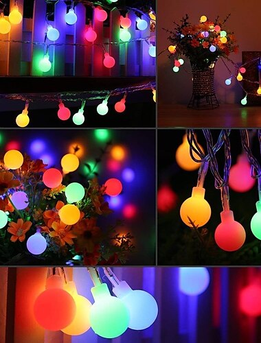  led lichterketten 3m-20led 6m-40led 10m-80led ball lichter usb birne lichterkette wasserdicht outdoor hochzeit weihnachten urlaub