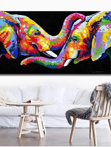  Pintura al óleo pintada a mano abstracta pop art lienzo enrollado moderno enrollado sin marco