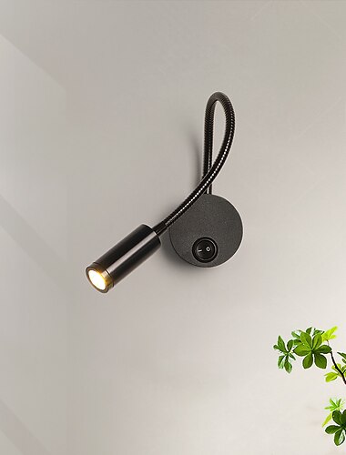  Lightinthebox kinkiety led 7w kreatywne, obracane, regulowane oświetlenie ścienne, sterowanie lampką nocną do sypialni, lampka do czytania