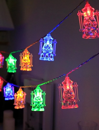  ramadan dekorative lys led festival 3m 20leds 6m 40leds palassformede strenglys eid mubarak ramadan batteridrift eid dekorasjon stjerne månelys