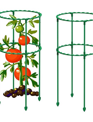  DIY トマト ケージ 植物サポート ケージ 組み立て済み 多層 調整可能 ガーデン トレリス 野菜 果物 つる植物 ポット 花 つる
