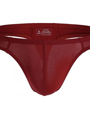  Herren Bademode Badehosen Schwimmen Tanga Elastische Taille Glatt Atmungsaktiv Weich Outdoor Casual Täglich Hawaiianisch Stilvoll Schwarz Weiß Mikro-elastisch