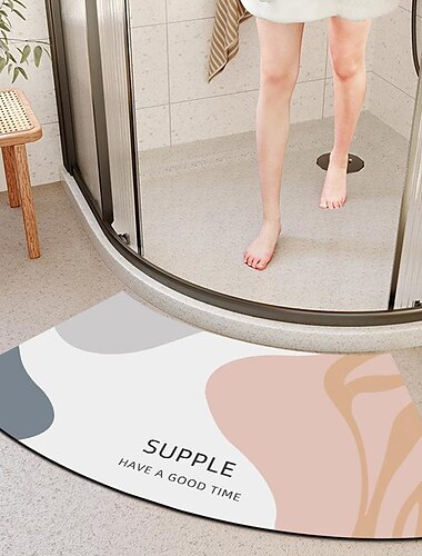 Kieselgur-Badematte, rutschfest, bogenförmiges Marmormuster, superabsorbierende Toilettentür-Fußmatte, schnelltrocknende Eingangstürmatte, rutschfeste Matte