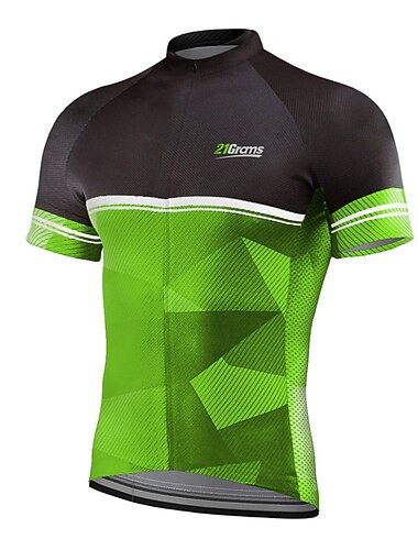  Herr Cykeltröja Geometrisk Bokstav & Nummer Kortärmad Cykel Tröja Överdelar med 3 bakfickor Bergscykling Vägcykling Snabb tork Reflexremsa Bakficka Fuktabsorberande sporter Mörkgrå Röd Blå Kläder