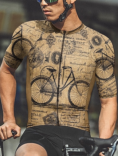  Hombre Maillot de Ciclismo Manga Corta Bicicleta Maillot Camiseta con 3 bolsillos traseros MTB Bicicleta Montaña Ciclismo Carretera Transpirable Secado rápido Dispersor de humedad Bandas Reflectantes