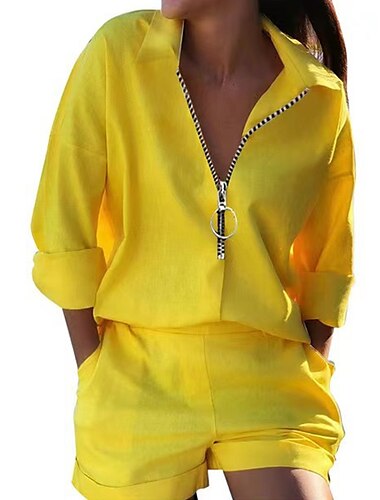  Damen Loungewear-Sets Schmetterling Brief Mode Casual Street Date Flughafen atmungsaktiv Revers Kurzarm Shorts Sommer Frühling