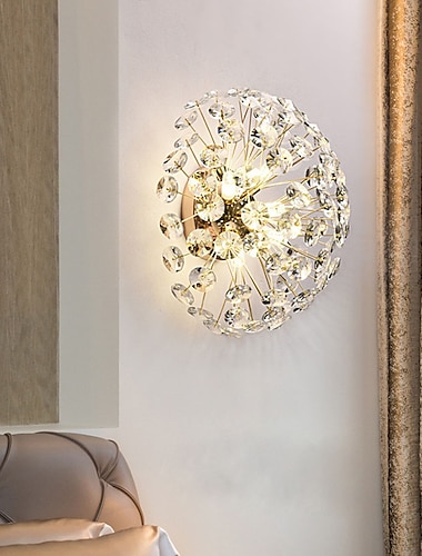  křišťálová vnitřní nástěnná svítidla 9-light g9 5w led severský styl obývací pokoj obchody kavárny ocel teplé bílé nástěnné světlo 110-240v