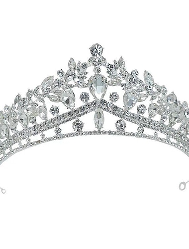  silver tiara och krona för kvinnor kristall drottning kronor strass prinsessa tiaror för flicka brud bröllop håraccessoarer till brudfödelsedagsfest bal halloween cos-play kostym jul