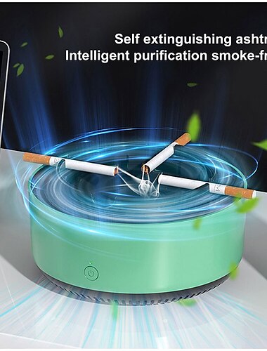  flerbruks askebeger med luftrenserfunksjon for å filtrere passiv røyk fra sigaretter fjerner lukt