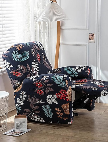  Funda elástica para sillón reclinable, funda para sillón reclinable de 1 plaza, funda para sofá con lazo elástico, protector de muebles antiarañazos para niños, mascotas, perros y gatos