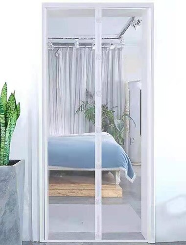  Magnetische Fliegengittertür Tragbar Fliegen- oder Insektengitter Magnetisch Durchgang für Schiebetür Garage Patio Küche Wohnzimmer Fensterraum Schlafzimmer Bar Haustier und kinderleichter Zugang