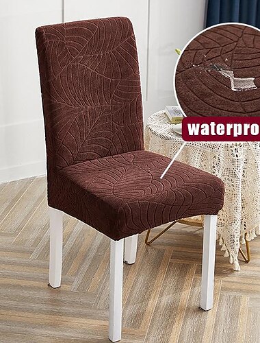  wasserabweisender Esszimmerstuhlbezug Stretchstuhlsitzbezug Stuhlhussen Spandex mit elastischem Bodenschutz für Esszimmer Hochzeitszeremonie dauerhaft waschbar