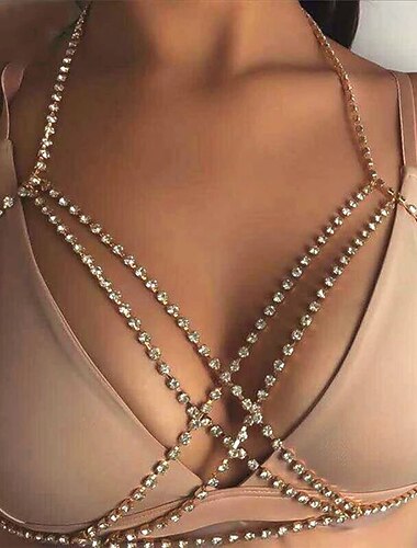  Dansaccessoires Danskostuums Exotische danskleding Kettingen Strass Glitter Metalen ketting  Dames Prestatie Opleiding Mouwloos Hoog Legering