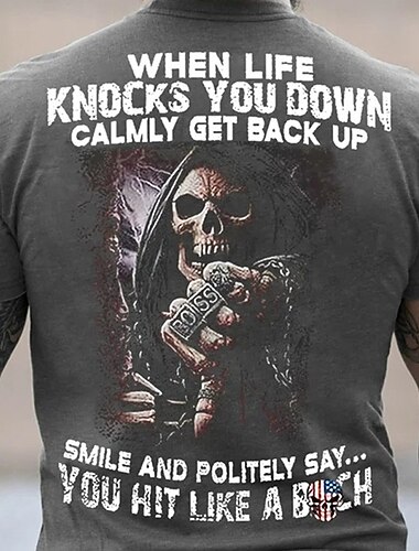  Herren Graphic Totenkopf Motiv T Shirt Tee Kurzarm T-Shirt 3D-Druck Rundhalsausschnitt Hemd Vintage Modisch Designer Outdoor Casual Täglich Schwarz Blau Armeegrün Frühling Sommer Bekleidung S M L XL