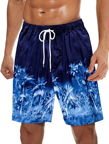  zwembroek voor heren sneldrogende strandboardshorts trekkoord lichtgewicht met elastische taille en zakken