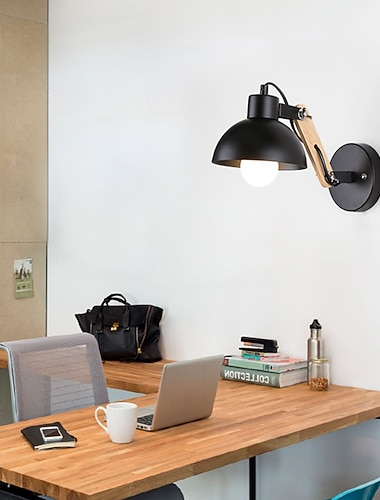  applique da parete a led luci a braccio oscillante per interni in legno bianco caldo 3000k applique da parete per corridoio camera da letto soggiorno applique da parete illuminazione 110-240v