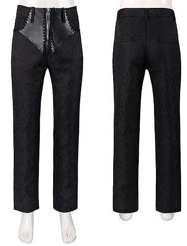  Punk & Gothic Mittelalterlich Steampunk Hose Ren Faire Vampir Jacquard Herren Steampunk Maskerade Alltagstauglich Erwachsene Hose