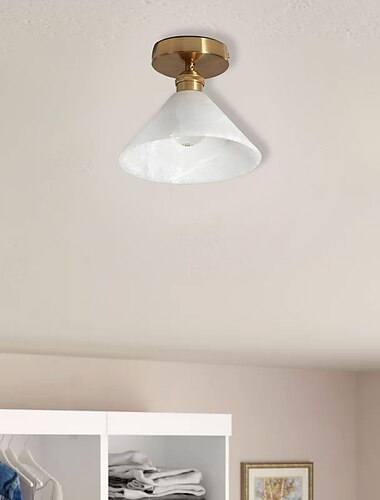  semi-inbouw plafondlamp marmer vintage industriële mini 18cm ronde helder glazen bol semi-inbouw plafondlamp