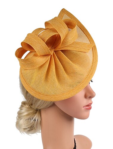  fascinators hatut Päähine sinamay Polyesteri / polyamidi Kellohattu Lierihattu Veil Hattu Juhlat Pyhäpäivä Kentucky Derby Hevoskilpailu Naisten päivä Vintage-tyyli Glamooria Vintage Kanssa Sulilla