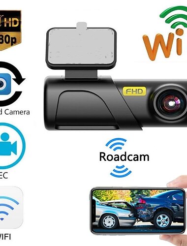  dash cam 1080p 130 fov car dvr smart wifi control dash camera recorder 24h parking monitor with night vision video recorder