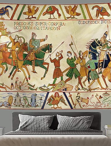  bayeux medeltida väggtapet konstdekor fotografi bakgrund filt gardin hängande hem sovrum vardagsrum dekoration