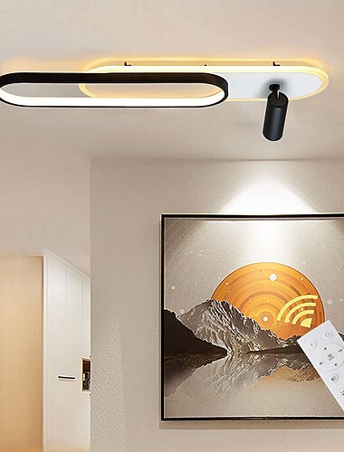  nowoczesna lampa sufitowa led 1-2 lampa szynowa sotlight 80cm 100cm geometryczna lampa sufitowa możliwość przyciemniania pilot salon sypialnia kuchnia lampa do jadalni ac220v