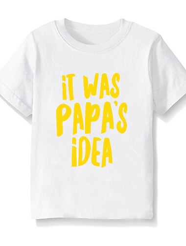  kinderkleidung Jungen T-Shirt Tee Buchstabe Kurzarm Rundhalsausschnitt Baumwolle Kinder oben Casual Modisch Täglich Sommer Weißer Stil 2 4-13 Jahre
