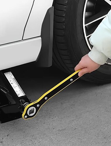  Mise à niveau de la clé à cliquet universelle à prise de main de voiture clé à cliquet universelle à fente/hexagonale outils de réparation accessoires cric à ciseaux pneu de garage poignée de clé à