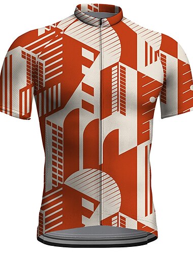  21Grams Herren Radtrikot fahrradbekleidung Fahrradtrikot Kurzarm Fahhrad Shirt mit 3 Gesäßtaschen MTB Mountain Rennrad Atmungsaktiv Feuchtigkeitsableitung Schnelltrocknend Reflexstreiffen Blau Orange