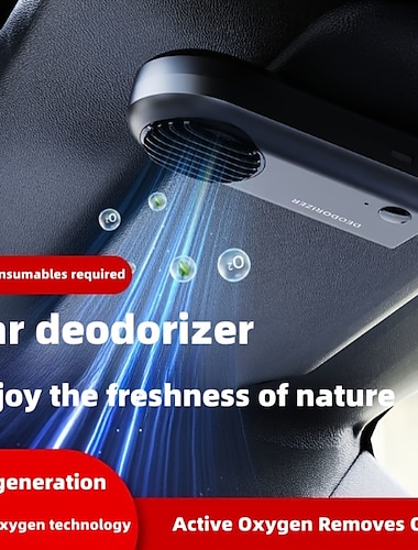  جهاز تنقية هواء السيارة USB قابل لإعادة الشحن معطر هواء مولد الأوزون مزيل رائحة الدخان إزالة الفورمالديهايد تطبيقات منزلية