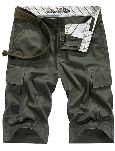  Bărbați Pantaloni Scurți Cargo Pantaloni Scurți Multi Buzunare Simplu Confort Respirabil În aer liber Zilnic Ieșire Modă Șic Stradă Verde Militar Trifoi