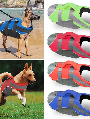  Perros Chaleco salvavidas Chaleco salvavidas para perros Moda Deportes y Ocio Seguridad Playa Azul Piscina Ropa para perros for Fornido Perro perdiguero de oro Bichón Frisé Pomerania Small