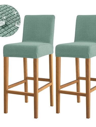  Lot de 2 housses de tabouret de bar hydrofuges bordeaux extensibles pour tabouret de bar, housse de tabouret de bar pour patio, extérieur, bar, mariage avec fond élastique