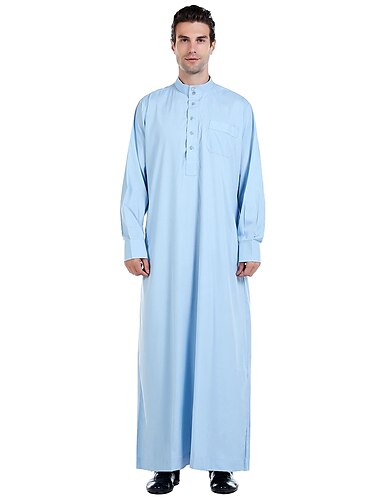  Herren Kleid Thobe / Jubba Religiös Saudi-Arabisch arabisch Muslim Ramadan Erwachsene Gymnastikanzug / Einteiler