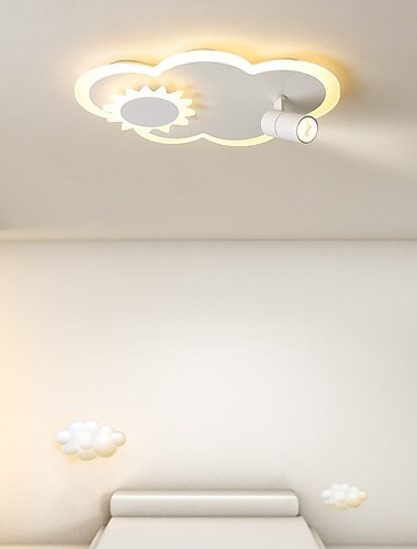  led plafondlampen met spots kleur wolken vorm dimbaar kinderkamer inbouw plafondlamp metaal houten babykamer verlichtingsarmatuur voor jongens meisjeskamer kinderkamer 110-220v