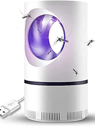  Bugzapper automatische binnen insectenval - uv zwart licht & ventilator muggen, fruitvliegen & muggen killer met usb oplaadbaar