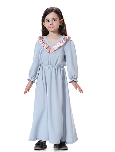  Mädchen Kleid Abaya Religiös Saudi-Arabisch arabisch Muslim Ramadan Kinder Gymnastikanzug / Einteiler